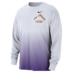 T - shirt  manches longues max90 nike nba los angeles lakers courtside city edition pour homme - blanc ...