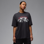 T - shirt  motif oversize jordan pour femme - noir