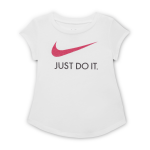 T - shirt nike swoosh  just do it  pour bb (12 - 24 mois) - blanc