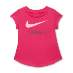 T - shirt nike swoosh  just do it  pour bb (12 - 24 mois) - rose