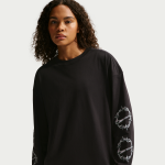 T - shirt oversize � manches longues nike pour femme - noir