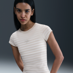 T - shirt � rayures ajust� nike pour femme - marron