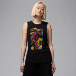 T - shirt sans manches à motif jordan pour femme - noir T - shirt sans manches à motif jordan pour femme - noir
