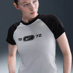 T - shirt slim  motif nike chill knit pour femme - gris