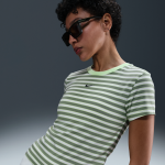 T - shirt slim ray nike sportswear chill knit pour femme - vert