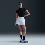 Short ample  taille haute nike sportswear phoenix fleece pour femme - bleu