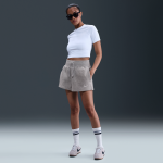 Short ample  taille haute nike sportswear phoenix fleece pour femme - gris