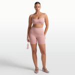 Short de cycliste taille haute 13 cm nikeskims matte pour femme - rose