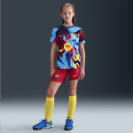 Short de foot replica nike dri - fit fc barcelona 2025 / 26 stadium 4e tenue pour ado - rouge