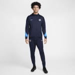Survtement de foot en maille  capuche nike dri - fit chelsea fc strike pour homme - bleu