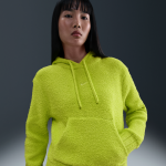 Sweat  capuche ample en maille nike phoenix cozy boucl pour femme - vert