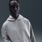 Sweat � capuche de basket bross� therma - fit nike standard issue pour homme - gris