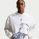 Sweat � capuche de basket en fleece dri - fit kobe pour homme - blanc