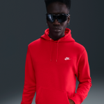 Sweat  capuche en fleece nike club pour homme - rouge