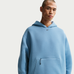 Sweat � capuche homme en tissu fleece nike tech - bleu