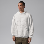 Sweat � capuche en jacquard jordan flight pour homme - blanc