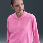 Sweat à capuche en molleton à zip et coupe ample nike chill terry pour femme - rose Sweat à capuche en molleton à zip et coupe ample nike chill terry pour femme - rose
