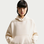 Sweat � capuche oversize en tissu fleece nike pour femme - blanc