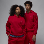 Sweat  capuche en tissu fleece jordan brooklyn pour homme - rouge