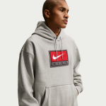 Sweat � capuche en tissu fleece nike solo swoosh pour homme - gris