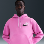 Sweat  capuche en tissu fleece nike solo swoosh pour homme - rose
