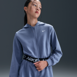 Sweat � capuche et zip dri - fit nike pro fleece pour ado (fille) - bleu