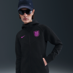 Sweat à capuche et zip en fleece nike football angleterre tech windrunner pour femme - noir Sweat à capuche et zip en fleece nike football angleterre tech windrunner pour femme - noir