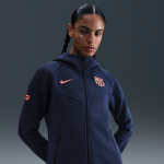 Sweat  capuche et zip en fleece nike football total 90 fc barcelona tech windrunner 3e tenue pour femme ...