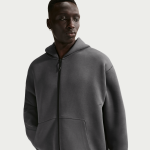 Sweat � capuche et zip homme en fleece nike tech - gris