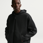 Sweat � capuche et zip homme en fleece nike tech - noir