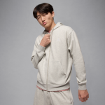 Sweat � capuche et zip jordan brooklyn fleece pour homme - gris