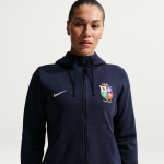 Sweat � capuche et zip nike club british & irish lions pour femme - bleu