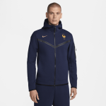 Sweat � capuche et zip nike football fff tech fleece windrunner pour homme - bleu