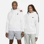 Sweat  capuche et zip nike club fleece pour homme - blanc
