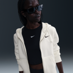 Sweat  capuche et zip nike sportswear phoenix fleece pour femme - blanc