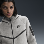 Sweat  capuche  zip nike sportswear tech fleece windrunner pour femme - gris