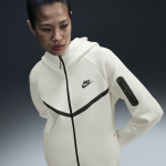 Sweat  capuche  zip nike sportswear tech fleece windrunner pour femme - marron
