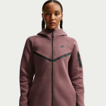 Sweat � capuche � zip nike tech fleece windrunner pour femme - pourpre