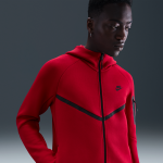Veste à zip en fleece windrunner nike tech pour homme - rouge Veste à zip en fleece windrunner nike tech pour homme - rouge