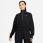 Sweat court  1 / 4 de zip nike phoenix fleece pour femme - noir
