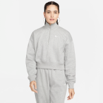 Sweat court à 1 / 4 de zip nike phoenix fleece pour femme - gris Sweat court à 1 / 4 de zip nike phoenix fleece pour femme - gris