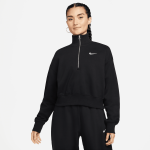 Sweat court à 1 / 4 de zip nike phoenix fleece pour femme - noir Sweat court à 1 / 4 de zip nike phoenix fleece pour femme - noir
