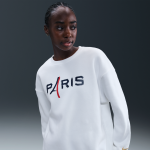 Sweat oversize  col ras - du - cou nike football paris saint - germain phoenix fleece pour femme - blanc ...