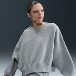 Sweat ultra - oversize  col ras - du - cou nike sportswear phoenix fleece pour femme - gris