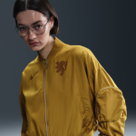 Veste aviateur oversize nike football pays - bas essential pour femme - marron