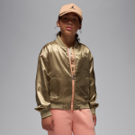Veste aviateur en satin color - block jordan pour ado - marron