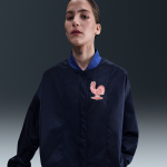 Veste aviateur tissée oversize nike air fff pour femme - bleu Veste aviateur tissée oversize nike air fff pour femme - bleu