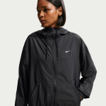 Veste � capuche ample avec protection uv nike classic wovens pour femme - noir