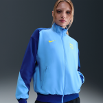 Veste nationale de football nike dri - fit fc barcelona strike fourth pour femme - bleu
