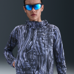 Veste de running imprime repel uv nike swift pour femme - bleu